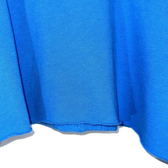 WSLY Bandier Ecosoft Tide Pool Blue Cropped Crewneck Sweatshirt Size Small - Picture 5 of 10